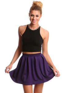 Purple Mini Skirts