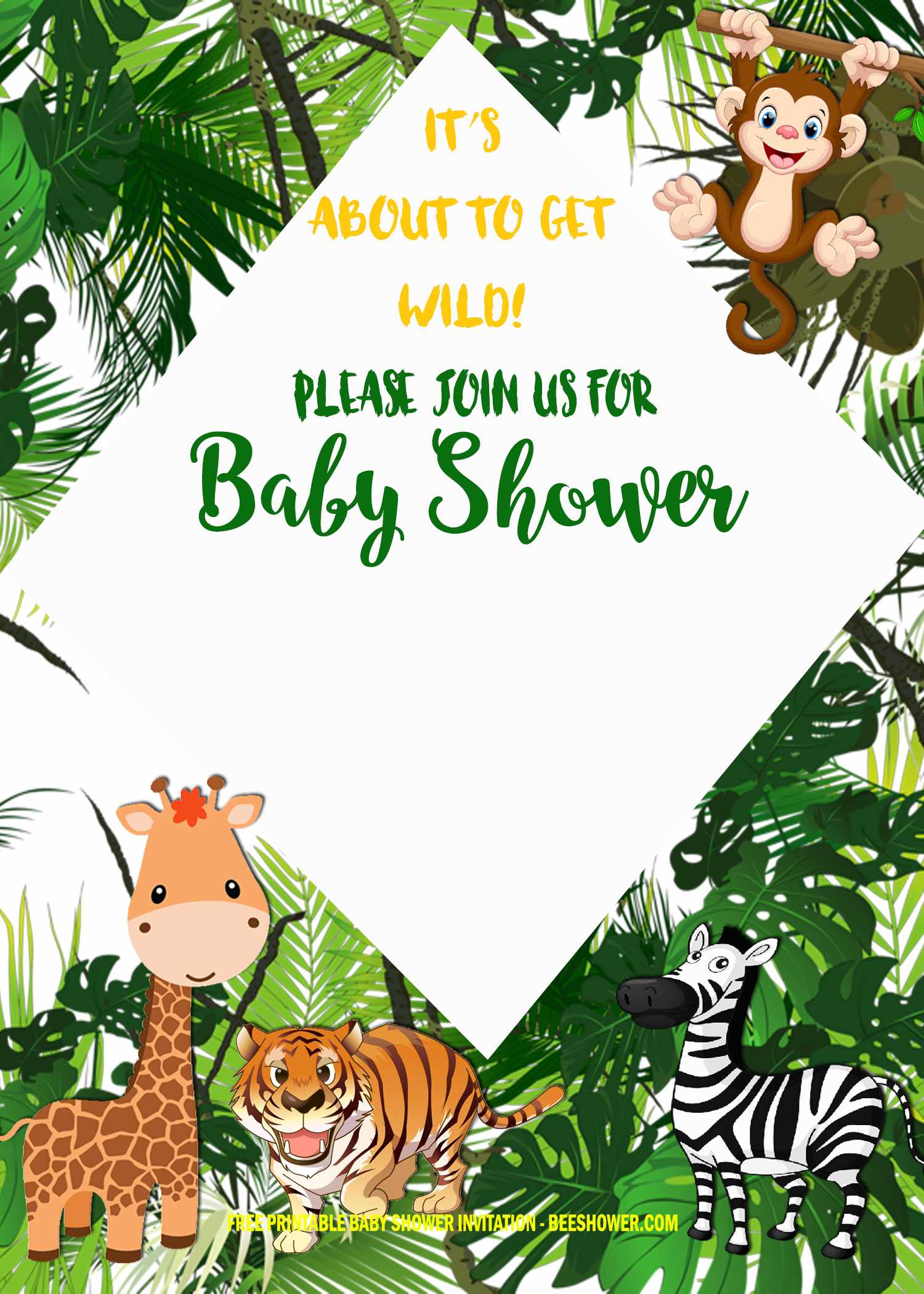 Free Printable Safari Baby Shower Labels