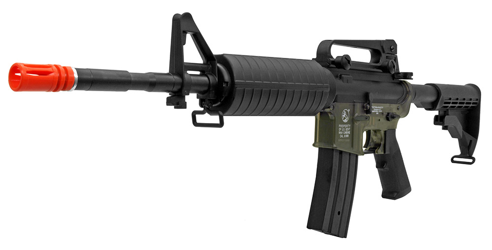 Colt M4 Commando AEG Electric Airsoft Rifle - Clear Smoke