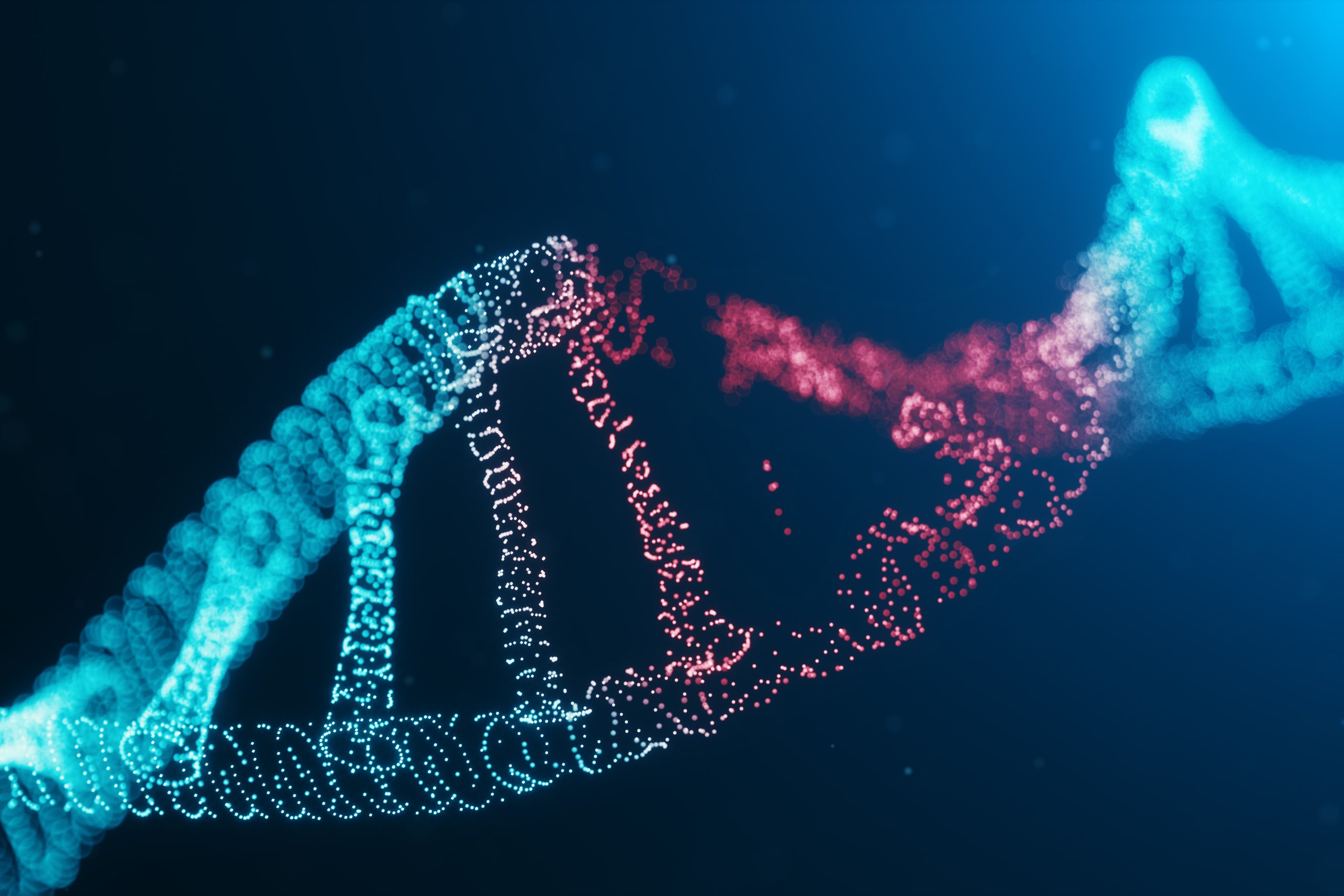 3D illustration of DNA molecule