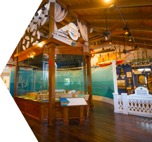 A scale model of Ft. Jefferson inside the Dry Tortugas Interpretive Center