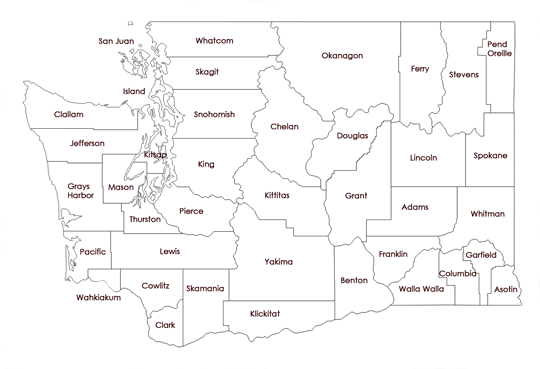 WA County Map