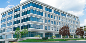 A large office building from the corner