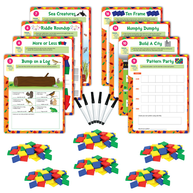 Hands-On Math Centers: Color Tiles - Grade 1