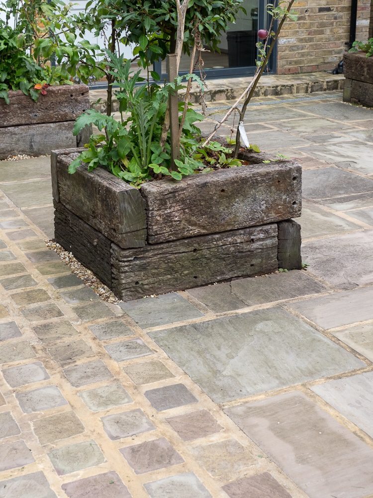 indian sandstone - garden paving design