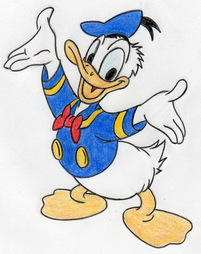 How to draw Donald Duck