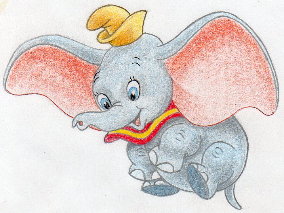 How to draw Dumbo