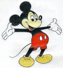 How to draw Mickey Mouse