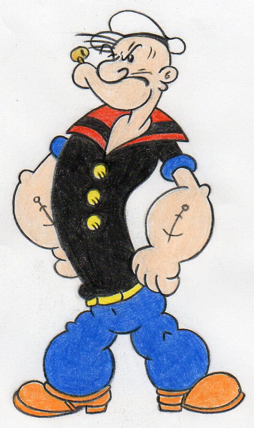 How to draw Popeye