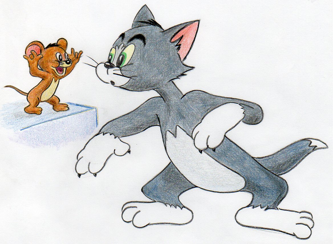 How to draw Tom & Jerry