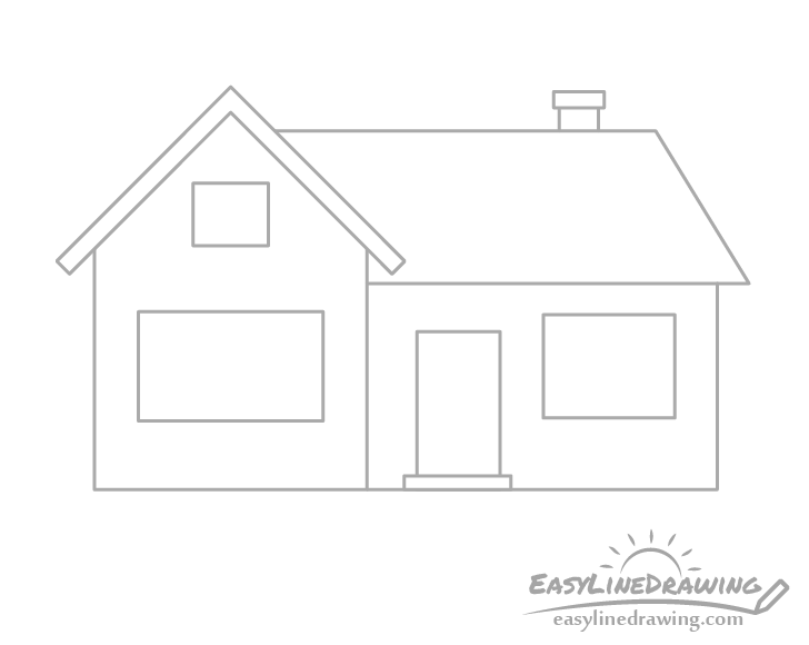 House chimney drawing