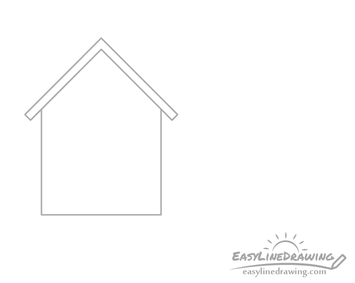 House roof section drawing