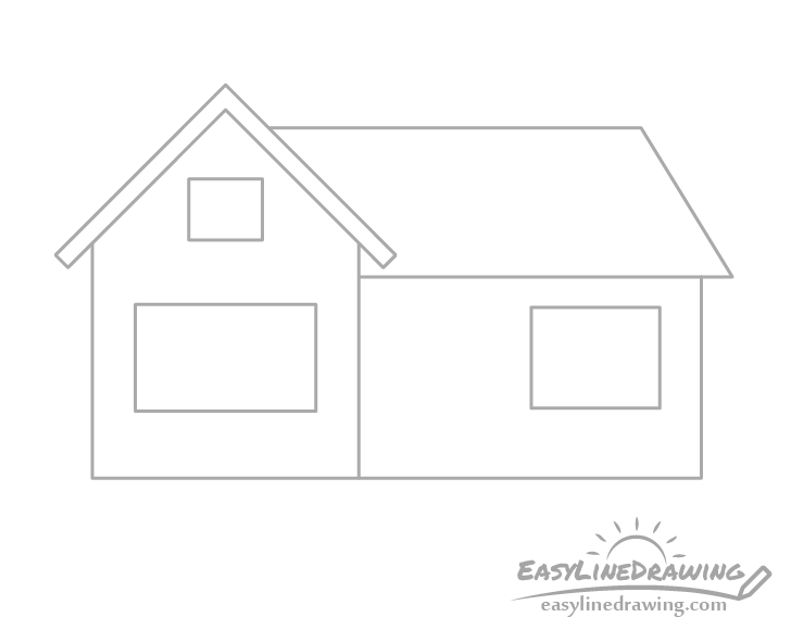 House window outlines drawing