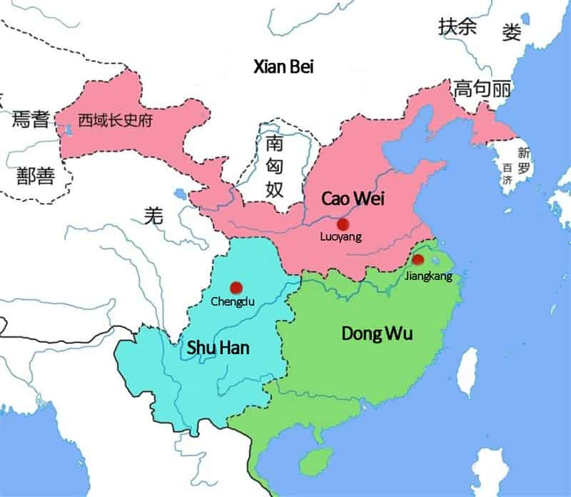 Three Kingdoms Of China Map China Map Ancient China Map Map | Images ...