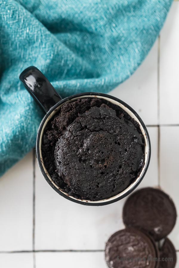 close up photo of mug cake 