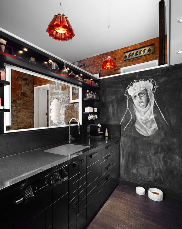 chalkboard kitchen wall