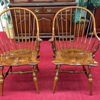 E.R. Buck Maple Windsor Arm Chairs