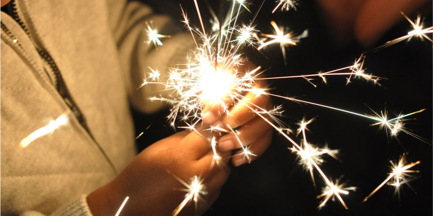 Holding a sparkler