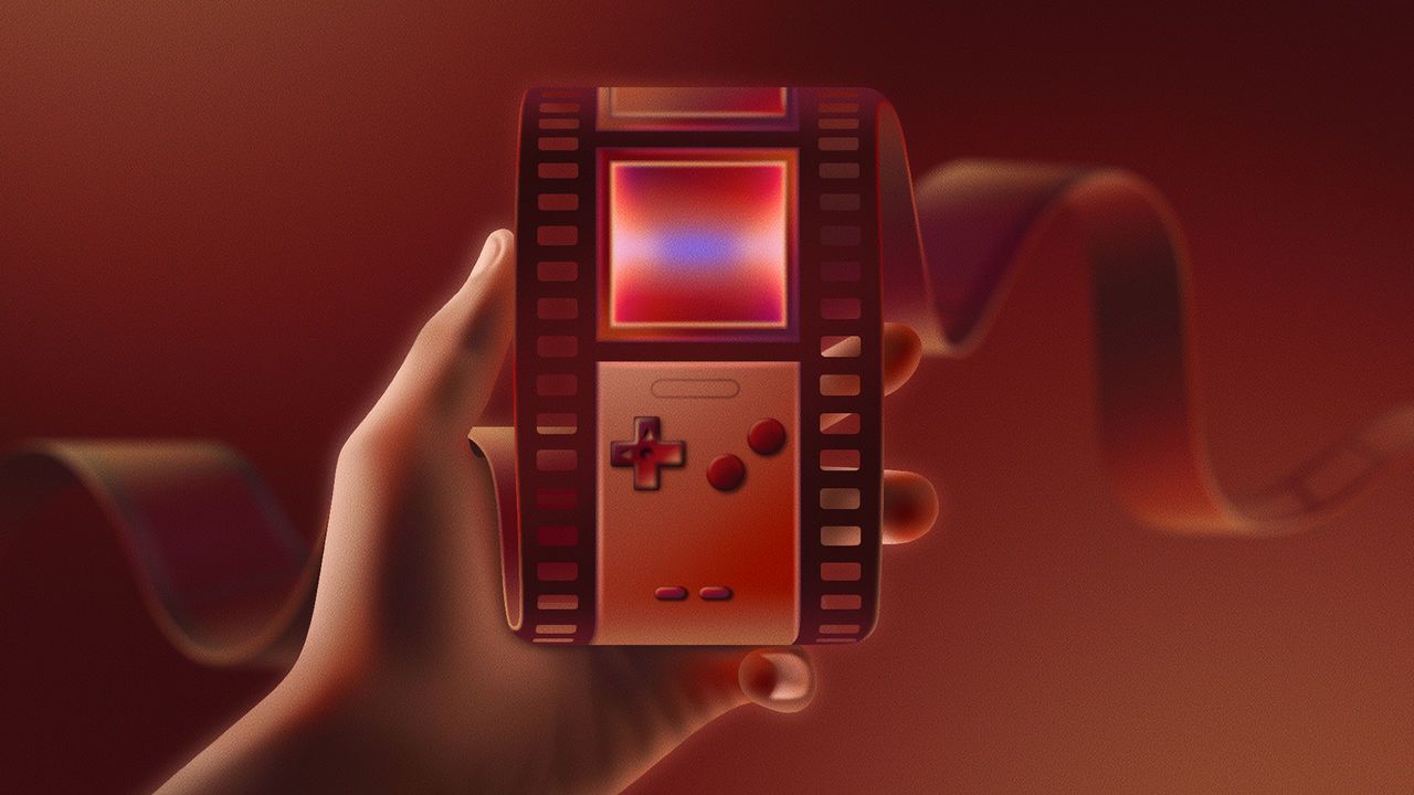 Illustration of a roll of film, signyfing the adapion of video games into film