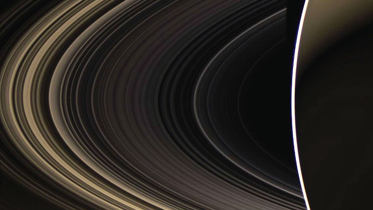 Saturn and its rings. 