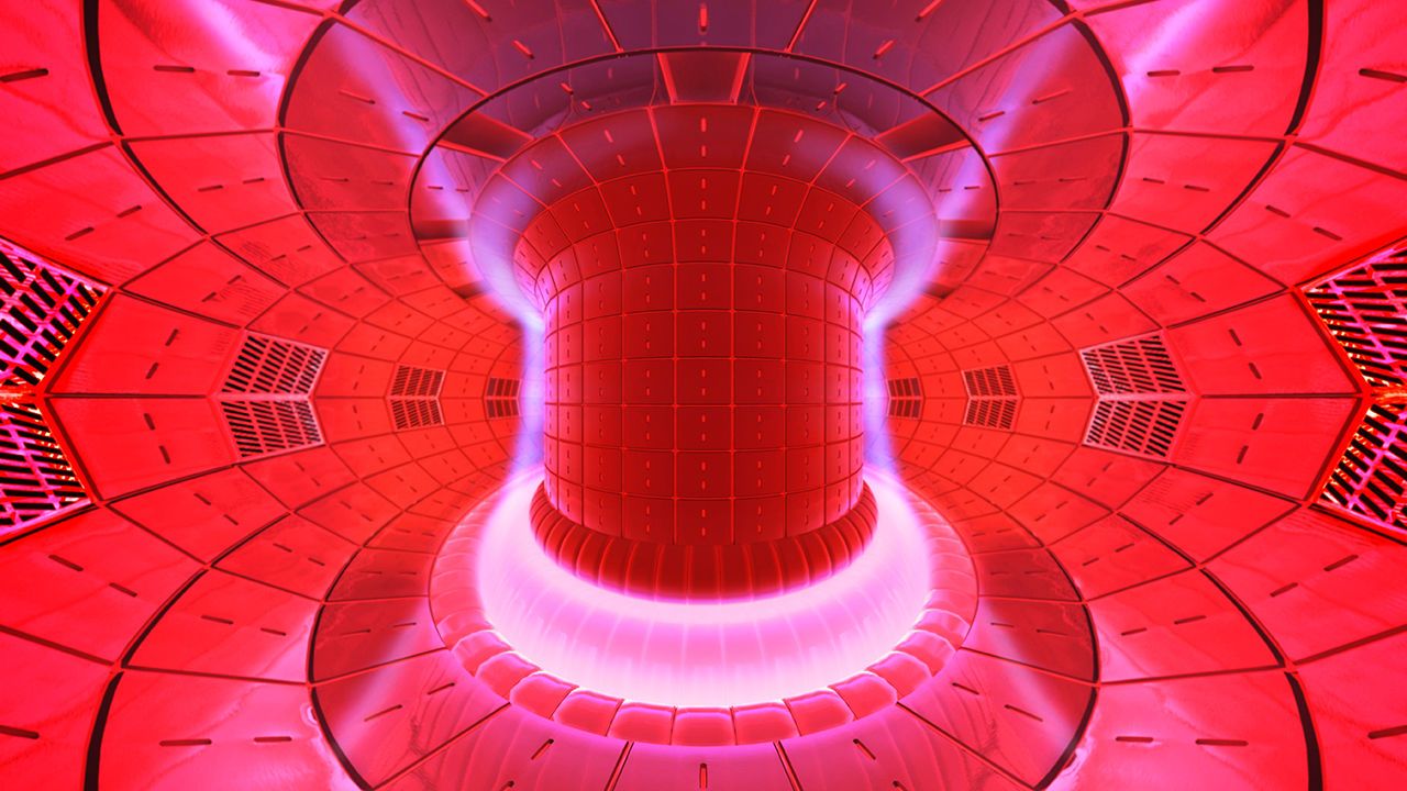 Artists concept view of the interior of the ITER reaction vessel. 