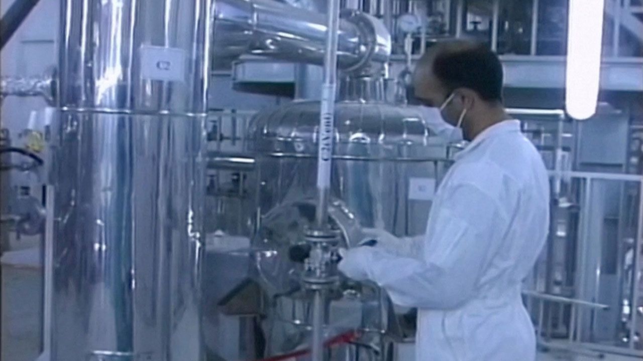 An employee works inside a nuclear facility in Isfahan, Iran