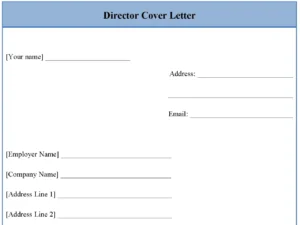 Director Cover Letter Template