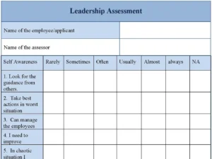 Leadership Assessment Form