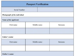 Passport Verification Form