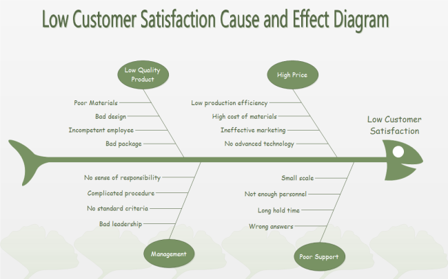 Fishbone Diagram for Low Satisfaction