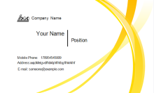 Abstract Yellow Business Card Front