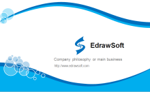 Blue Curve Business Card Back