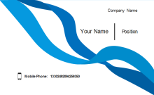 Blue Ribbon Business Card Front