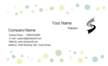 Bubbles Business Card Front