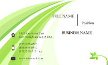 Fresh Green Business Card Front