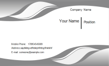 Gray Curve Business Card Front