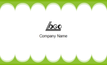 Green Edge Business Card Back