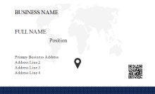 World Map Business Card Front