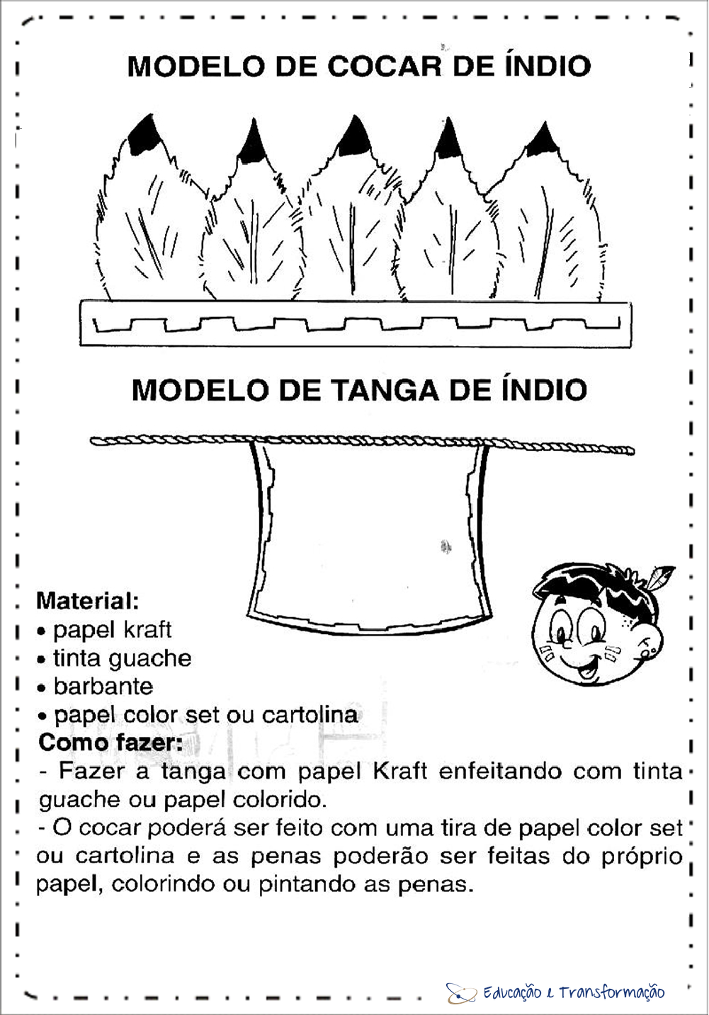 Modelos de Cocar de índio