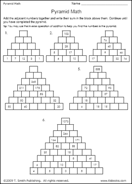 Blank Pyramid Of Numbers