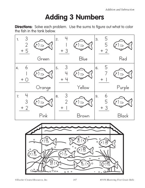 Adding 3 Numbers | Education World