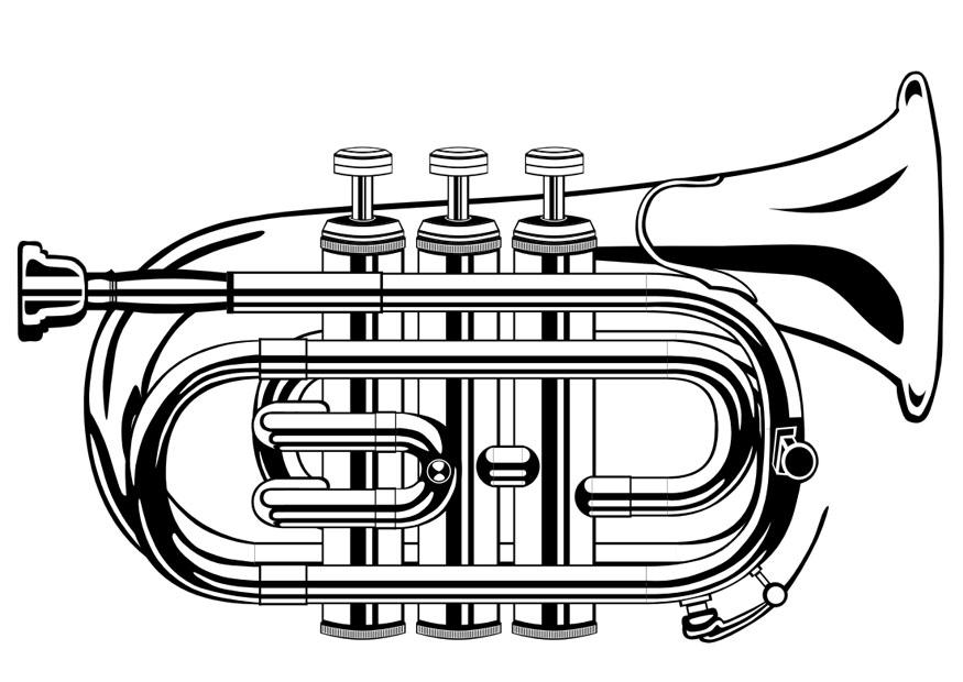 Trumpet Coloring Pages