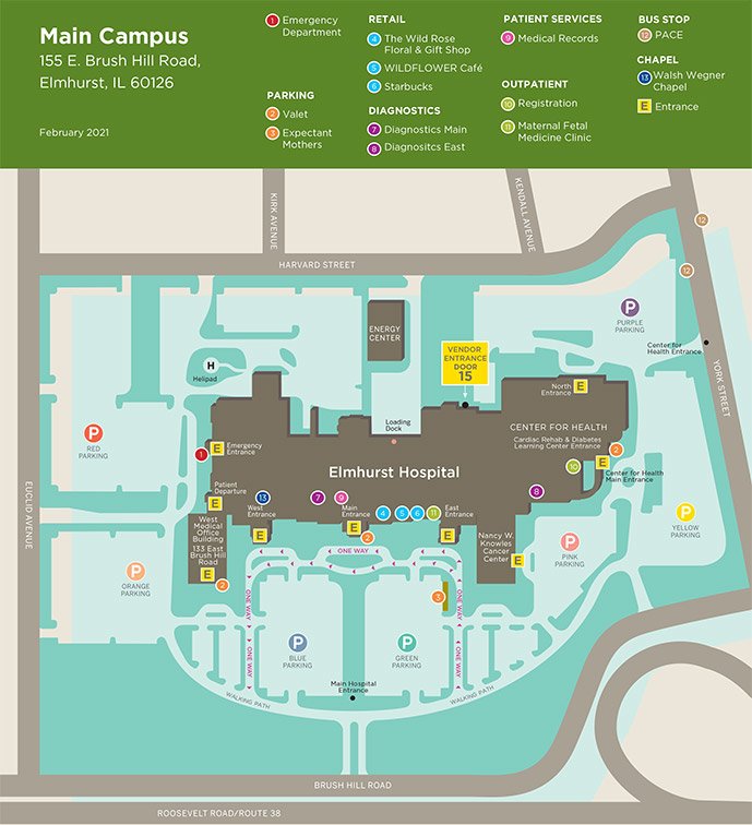 Flower Hospital Campus Map