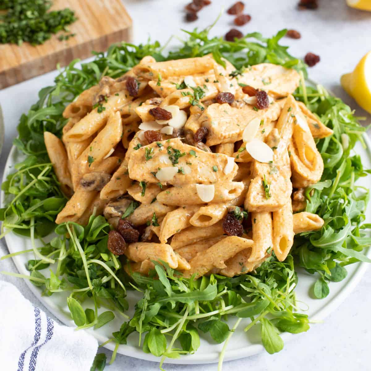 Easy Coronation Chicken Pasta Salad - Effortless Foodie