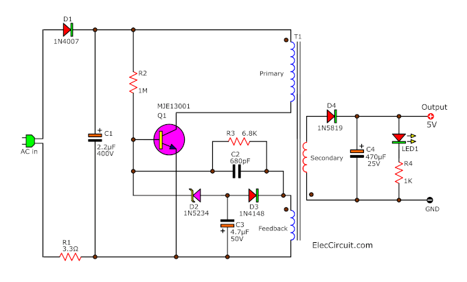 Let’s learn how Cell Phone Charger circuit work | ElecCircuit.com