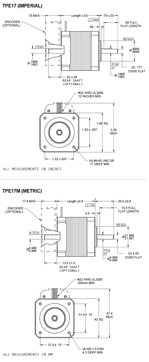 Nema Motor Sizes | escapeauthority.com