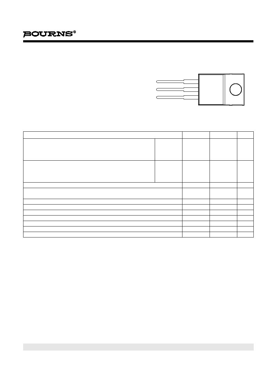 Caracteristicas tecnicas de TIC106 - Datasheet