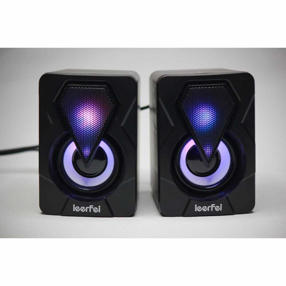 E-1046 Gaming Speaker With RGB LED Light - Black