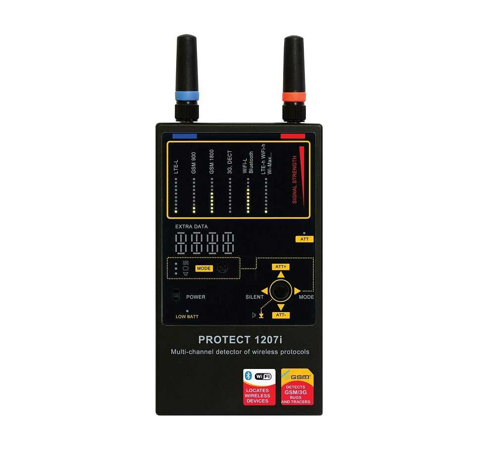 1207i Multi-Frequency RF Bug Detector CDMA, GSM, Bluetooth, WIMAX