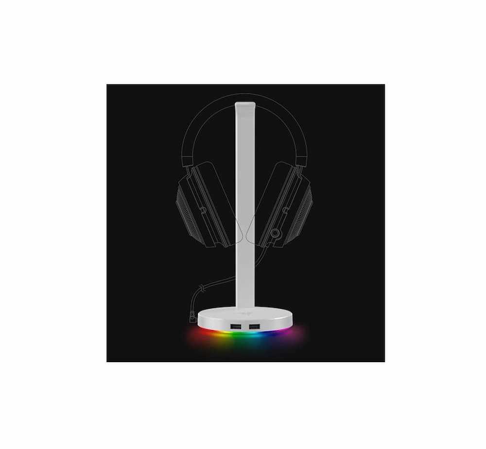 Razer RC21-01510300-R3M1 Base Station V2 Chroma | Chroma Enabled Headset Stand with USB 3.1 Hub and 7.1 Surround Sound